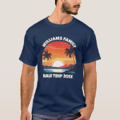 Custom Maui Trip Cool Sunrise Palmbomen T-shirt (Voorkant)