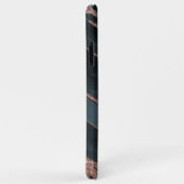 Custom Mauve Roos Goud Donkerblauw Marmeren Patroo Case-Mate iPhone Case (Achterkant/rechts)