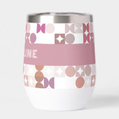 Custom Mauve Taupe Peach Blush Roze Art Patroon (Achterkant)