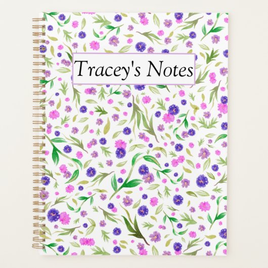 Custom Maximalist Waterverf Bloemenplanner Planner (Voorkant)