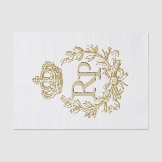 Custom Medieval Royal Gold Crown and Wreate Tissuepapier (Voorkant)