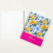 Custom Mediterranean Lemon Pattern Planner (Display)