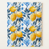 Custom Mediterranean Lemon Pattern Planner (Achterkant)