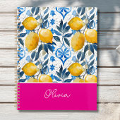 Custom Mediterranean Lemon Pattern Planner
