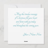 Custom Meisje en Haar Hond Schattige Kerstmis Feestdagenkaart (Achterkant)