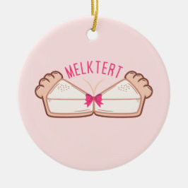 Custom MELKTERT Afrikaanse Boeremeisie Keramisch Ornament