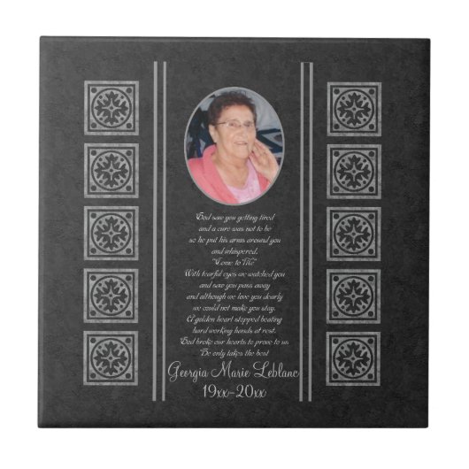 Custom Memorial Keepsakes Tegeltje (Voorkant)