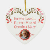 Custom Memorial Kerst Ornament met Foto (Voorkant)