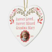 Custom Memorial Kerst Ornament met Foto (Links)