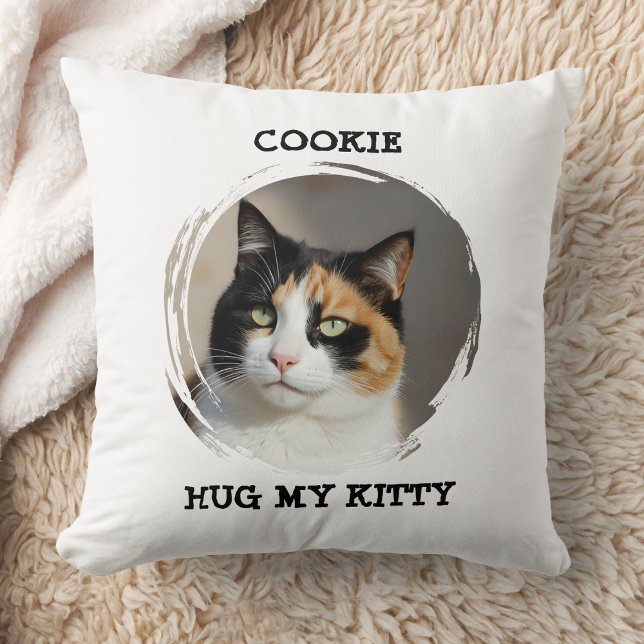 Custom Memorial Pet Pillow Hug My Kitty Cat Gift Kussen (Creator heeft geüpload)