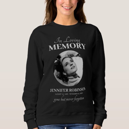 Custom Memorial Photo Funeral Trui (Voorkant)