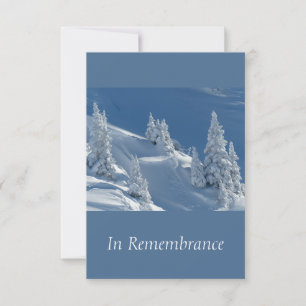 Custom Memorial Service Beauful Mountain Skiing Kaart