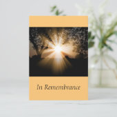 Custom Memorial Service Beauful Sunshine Kaart (Staand voorkant)