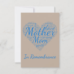 Custom Memorial Service for Moeder Ma Kaart