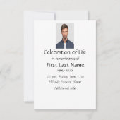 Custom Memorial Service Goldfinch & Marigold Kaart (Achterkant)