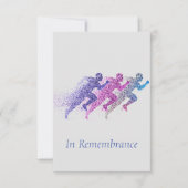 Custom Memorial Service Running Man Kaart (Voorkant)