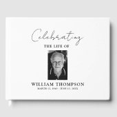 Custom Memorial viert het leven van de foto begraf Gastenboek (Voorkant)