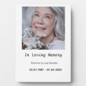 “Custom Memory Plaque for Tabletop Display (Devant)