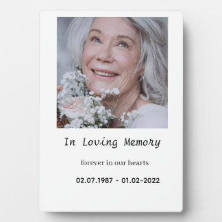 “Custom Memory Plaque for Tabletop Display Fotoplaat
