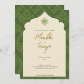 Custom Mendhi Invitation | Henna Night (Devant / Derrière)