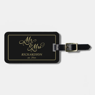 Custom meneer en mevrouw paar bagagelabel
