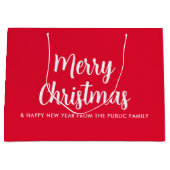 Custom Merry Christmas Happy New Year Sjabloon Groot Cadeauzakje (Voorkant)