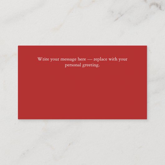 Custom Merry Christmas Photo Card Visitekaartje (Achterkant)