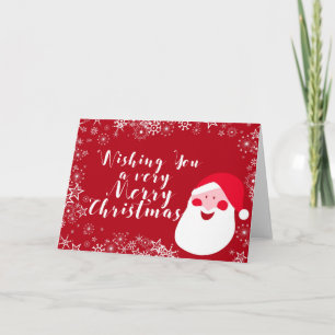 Custom MERRY CHRISTMAS SANTA SEASON'S GREETING Feestdagen Kaart