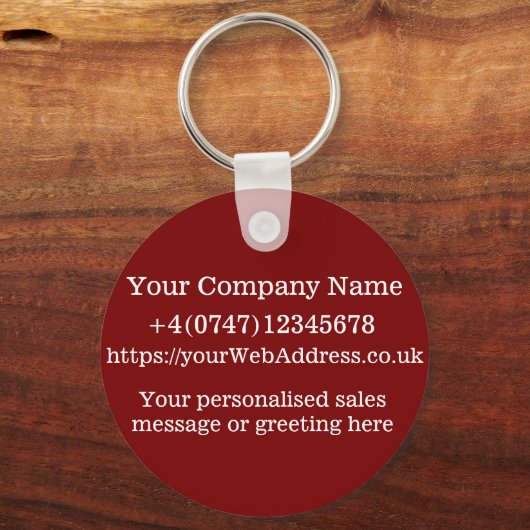 Custom Merry Christmas Sleutelhanger met Bedrijf L (Achterkant)