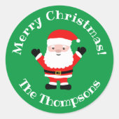 Custom Merry Christmas stickers met schattige kers (Voorkant)