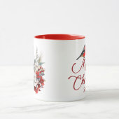 Custom Merry Christmas Waterverf Kardinaal Mok (Midden)