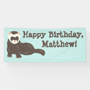 Custom Message Brown Ferret Party Spandoek