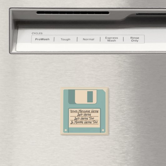 Custom Message Computer Floppy Disk Magneet (Insitu (Vaatwasser))