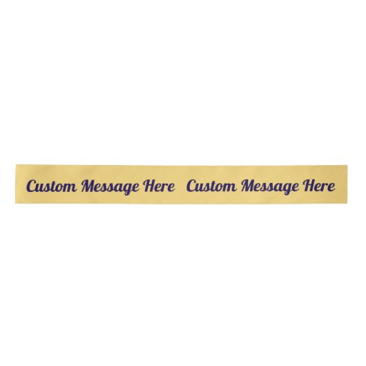 Custom Message Navy on Yellow Lint (Voorkant)