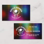 Custom Metallic Kleurrijke Golf Monogram Ontwerp Visitekaartje (Voorkant / Achterkant)