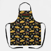 Custom Mexican Fiesta & Día de Muertos Apron Schort (Voorkant)