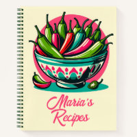 Custom Mexican Food Chile Pop Art Receptenboek