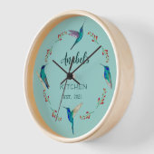 Custom Mexican Violetear Hummingbird Clock (Hoek)