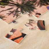 Custom Miami Beach FL Good Vibes and Palms Adults Legpuzzel (Zijkant)