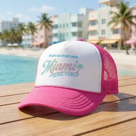 Custom Miami Family Vacation Trucker Pet