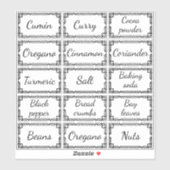 Custom Minimal Kitchen Spices Storage Labels (Vel)