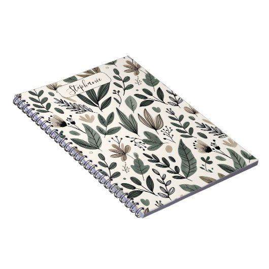 Custom Minimalist Botanical Journal Design (Côté Droit)