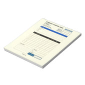 Custom Minimalist Business Invoice Sales Receipt Notitieblok (Gedraaid)