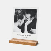 Custom Minimalist Couple Photo Wedding Clear (Angle)