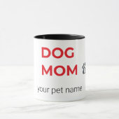 Custom Minimalist Dog Mom Two-Tone Mug – Personali (Centre)