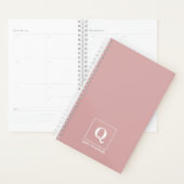 Custom Minimalist Feminine Dusty Rose 2026 Planner (Devant avec enveloppe)