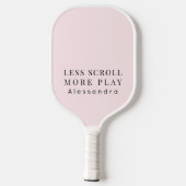 Custom Minimalist Funny Pastel Pink Inspirational  Pickleball Paddle (Achterkant)