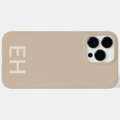 Custom Minimalist, Monochrome Vanilla Monogram Case-Mate iPhone Case (Achterkant (horizontaal))