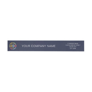 Custom Minimalist Navy Blue Business Logo Branded
