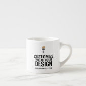 Custom Minimalist Personalized Company Branded  Espresso Kop (Rechts)
